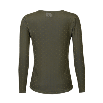 Liberté - Mesh Ls Tshirt Dot - Army Medium Dot
